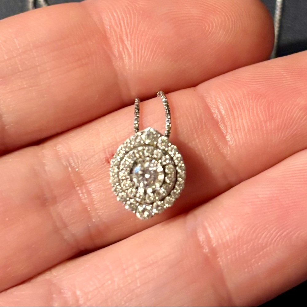 0.50 CTTW H Color I1 Clarity Natural Diamond Pendant .925 Sterling Silver $499